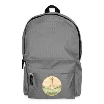 Yoga Girafe Animal faisant la posture de l’arbre - Sac à dos - gris éléphant - Devant