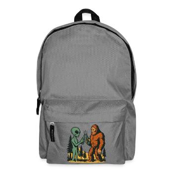 Alien Abduction Bigfoot Loch Ness Funny UFO - Backpack - elephant grey - Front