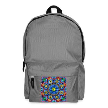 Kaleidoscope Mandala Color Fire - Backpack - elephant grey - Front