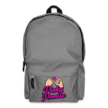 Pinky Promise Heart Promise Word of Honor Shirt - Backpack - elephant grey - Front