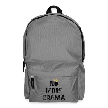 Plus de drame – Une typographie claire qui dit - Sac à dos - gris éléphant - Devant
