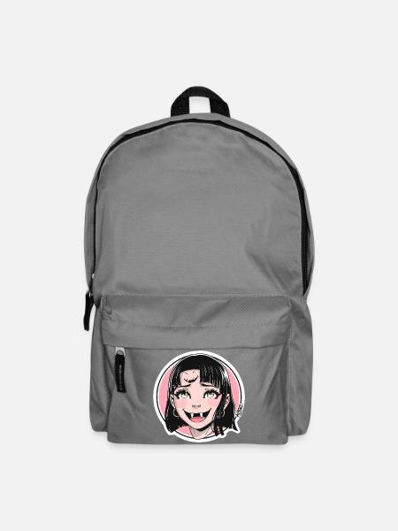 Vampirmädchen Pop Art Sticker - Rucksack - Mittelgrau