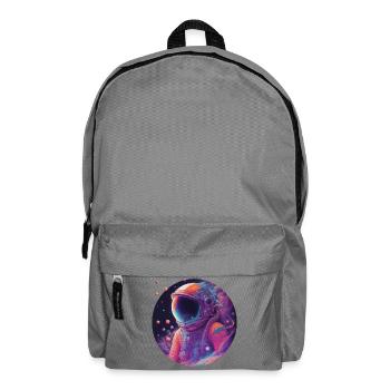 Neon astronaut in color space - Backpack - elephant grey - Front