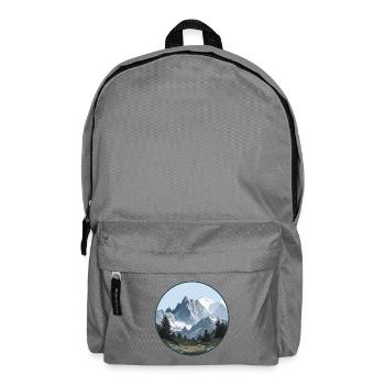 Mont Blanc mountain landscape - Backpack - elephant grey - Front