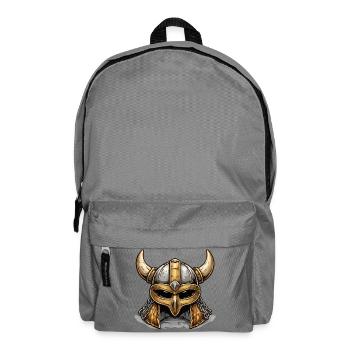 Viking helmet with horns golden brown - Backpack - elephant grey - Front