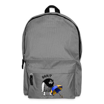 Caveman with Umbrella - Backpack - elephant grey - Front