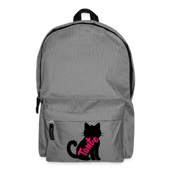 Katzen Tante - Rucksack - Mittelgrau - Vorne