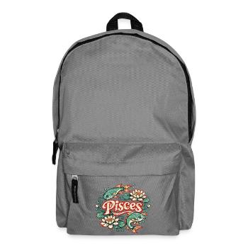 Pisces Lotus Fish Vintage Tattoo - Rucksack - Mittelgrau - Vorne