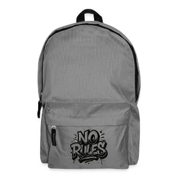 Keine Regeln Graffiti Design - Rucksack - Mittelgrau - Vorne