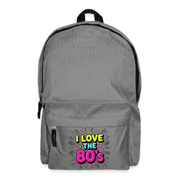 I Love the 80s Neon Retro - Rucksack - Mittelgrau - Vorne
