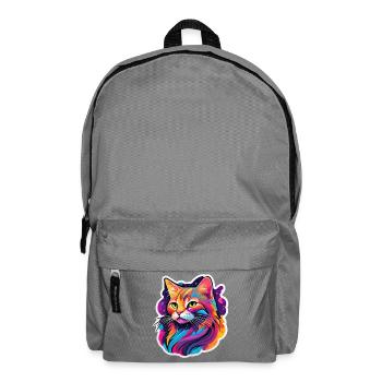 Rainbow Bright Cat - Backpack - elephant grey - Front