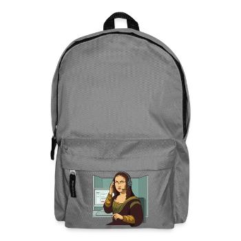 Mona Lisa Büro genervt Humor - Rucksack - Mittelgrau - Vorne