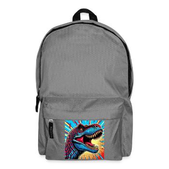 Dinosaurier - Rucksack - Mittelgrau - Vorne