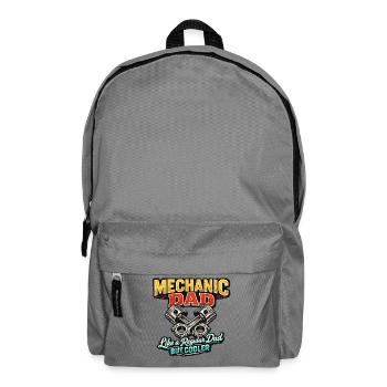 Mechanic Dad – Cooler Dad Spruch - Rucksack - Mittelgrau - Vorne
