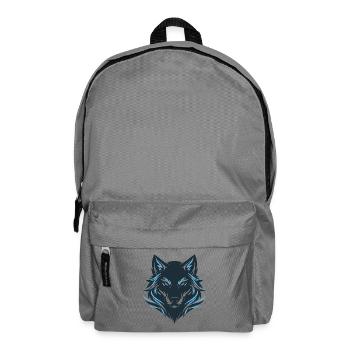 Blue Night Wolf Emblem - Backpack - elephant grey - Front