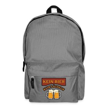 Kein Bier Kein Lächeln – Zwei Gläser Prost - Rucksack - Mittelgrau - Vorne