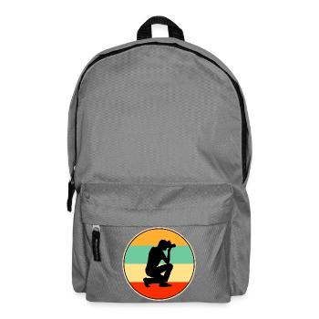 Photographe Rétro Sunset Vintage Camera Art - Sac à dos - gris éléphant - Devant