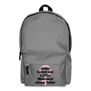 JEDER KENNT OPFER, NIEMAND TÄTER! ♀ FEMALE POWER - Rucksack - Mittelgrau - Vorne