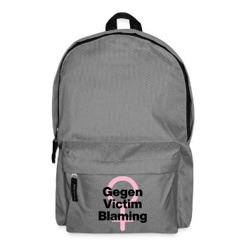 GEGEN VICTIM BLAMING – JETZT! ♀ FEMALE POWER GIRLS - Rucksack - Mittelgrau - Vorne