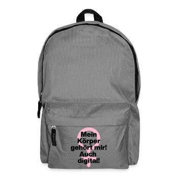 MEIN KÖRPER GEHÖRT MIR, AUCH DIGITAL! ♀ GIRLPOWER - Rucksack - Mittelgrau - Vorne