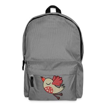 Kleiner Brauner Vogel - Rucksack - Mittelgrau - Vorne