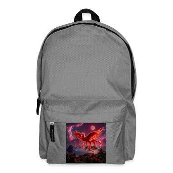 Crimson Phoenix over Tropical Islands - Backpack - elephant grey - Front