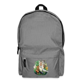 Magie animale de la jungle : Tigre dans la forêt tropicale - Sac à dos - gris éléphant - Devant