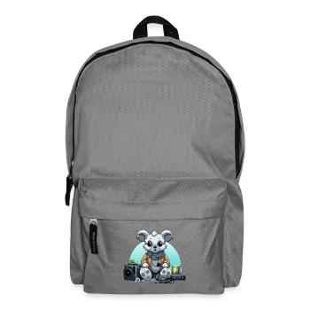 Panda DJ im Hoodie – Studio Vibes - Rucksack - Mittelgrau - Vorne