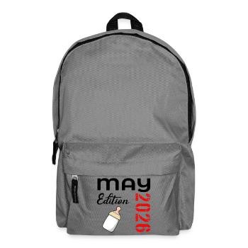 Naissance du bébé en mai 2026 - Sac à dos - gris éléphant - Devant