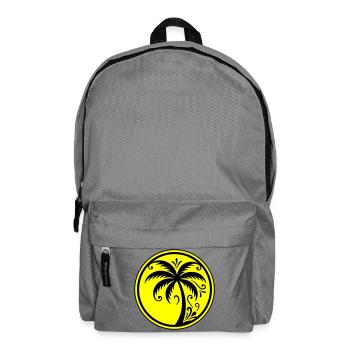 Palm tree icon beach - Backpack - elephant grey - Front