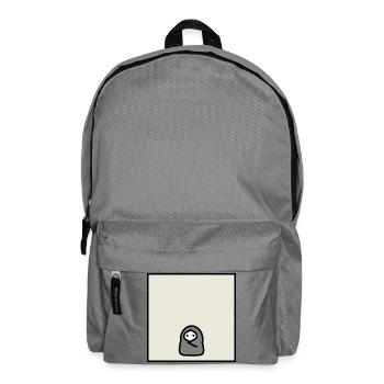 Introvert Cocoon Minimal Meme Character - Backpack - elephant grey - Front