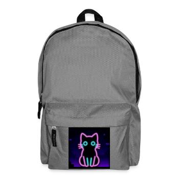Neon Cat – Pixel Vibes für Gamer & Nerds - Rucksack - Mittelgrau - Vorne