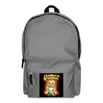 Lecker Breichen Baby Käseglück - Rucksack - Mittelgrau - Vorne
