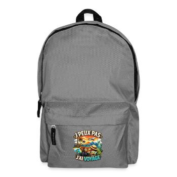 J’Peux Pas, J’Ai Voyage – Travel Lover Design - Sac à dos - gris éléphant - Devant