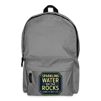Sparklendes Wasser auf Felsen Neon - Rucksack - Mittelgrau - Vorne