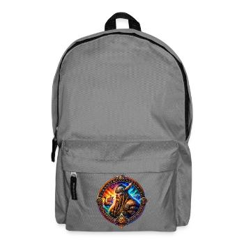 Viking warriors in the rune ring - Backpack - elephant grey - Front
