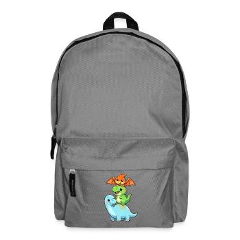 Brontosaurus T-Rex Pterodactyl - Backpack - elephant grey - Front