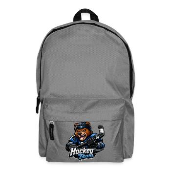 Bär Eishockey Team Maskottchen - Backpack - elephant grey - Front
