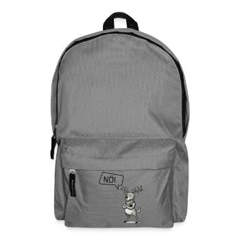 Nö! Hirsch – Sturkopf & stolzer Nein-Sager - Rucksack - Mittelgrau - Vorne