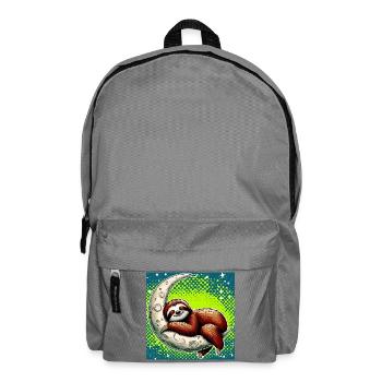 Sloth sleeps on the Moon - Backpack - elephant grey - Front