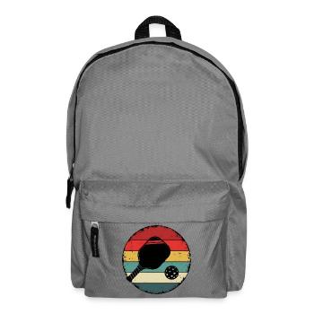 Retro-Sport-Pickleball-Geschenk - Rucksack - Mittelgrau - Vorne