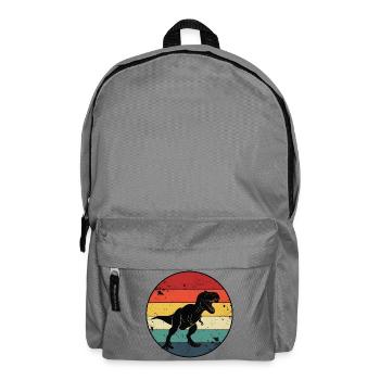 Vintage T-Rex Dinosaur T-Shirt - Retro Design - Backpack - elephant grey - Front