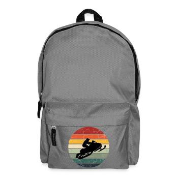 Cadeau motoneige motoneige rétro - Sac à dos - gris éléphant - Devant
