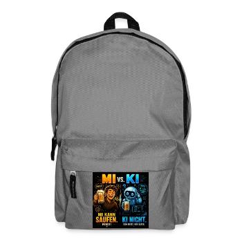 MI vs KI – Prost statt Prompt - Rucksack - Mittelgrau - Vorne