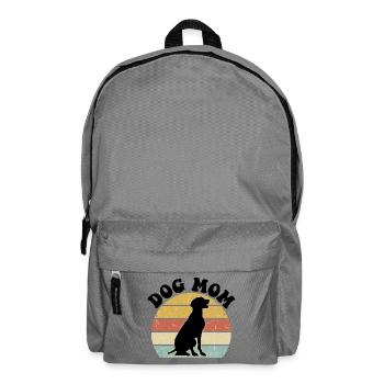 Dog Mom Retro - Backpack - elephant grey - Front