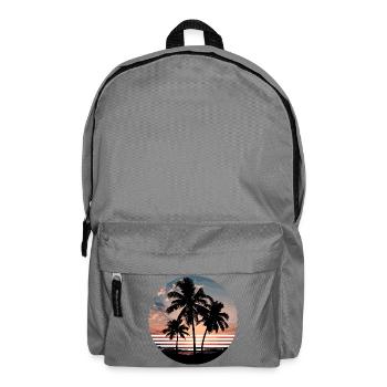 Strand Meer Palmen - Rucksack - Mittelgrau - Vorne