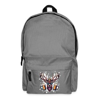 Hirsch Bier Lustig - Rucksack - Mittelgrau - Vorne