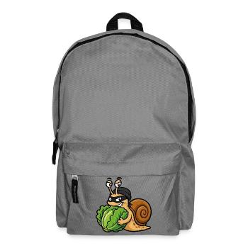 Escargot voleur de salade humoristique - Sac à dos - gris éléphant - Devant