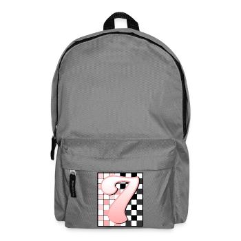 7. GEBURTSTAG – PINK CHECKERED - Rucksack - Mittelgrau - Vorne