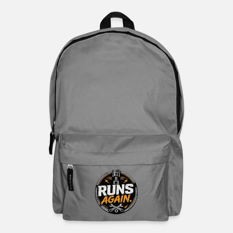 Runs Again Engine Revival-Abzeichen - Rucksack - Mittelgrau